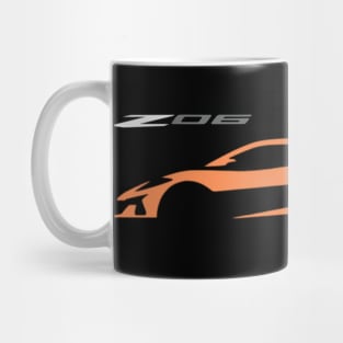 C8 Sebring Orange Z06 c8r graphic silhouette Mug